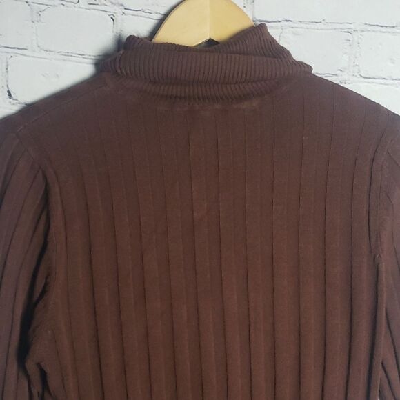 Ashley Stewart Brown Turtleneck Sweater - Picture 3 of 5